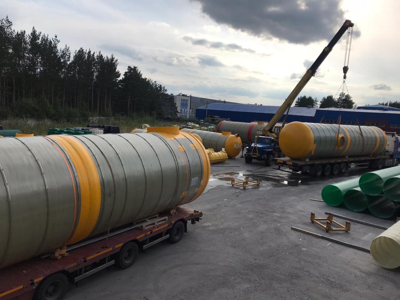 Отгрузка резервуаров на объект "Строительство водозаборных сооружений и водопроводных сетей в р.п.Тальменка Тальменского района Алтайского края"